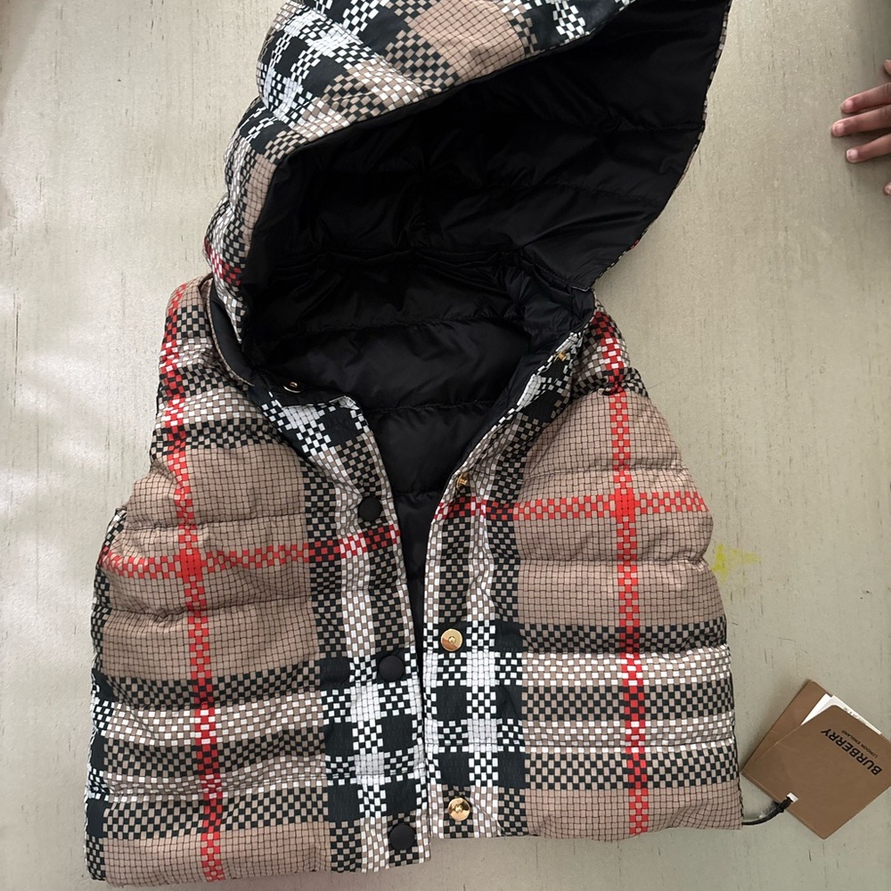 Burberry Brown and Black Puffer Jacket